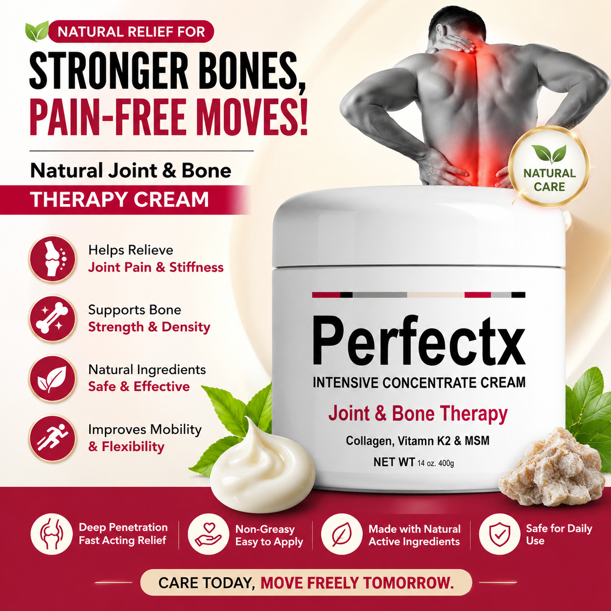 New Perfectx Bone Therapy Cream, 30g Natural Joint and; Bone Therapy Cream ( Pack Of 2 )