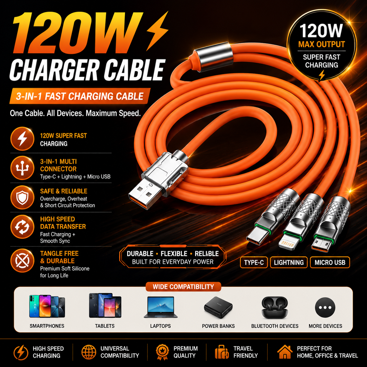 120W Charger Cable